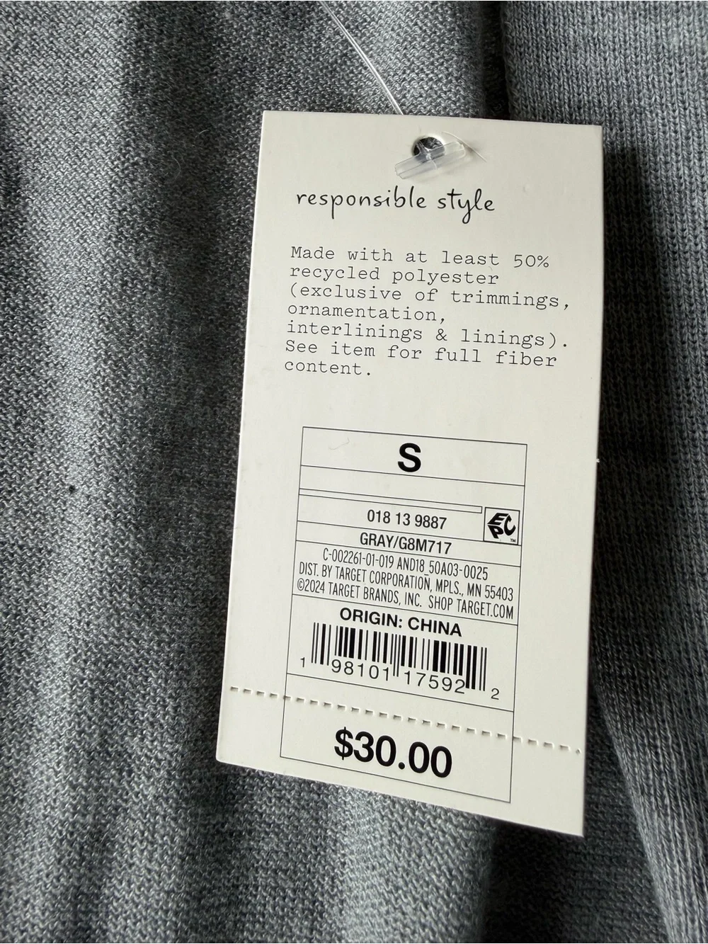 NWT A NEW DAY Light Gray Open-Front Long Cardigan